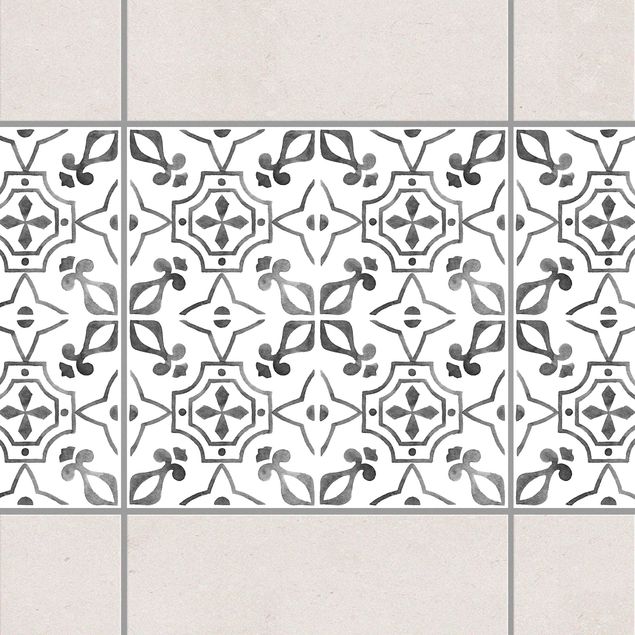 Decoración de cocinas Gray White Pattern Series No.9