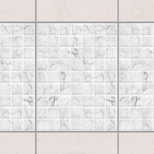 Decoración de cocinas Mosaic Tile Marble Look Bianco Carrara