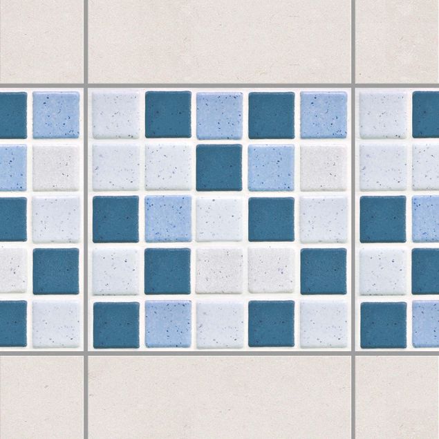 Decoración cocina Mosaic Tiles Blue Gray