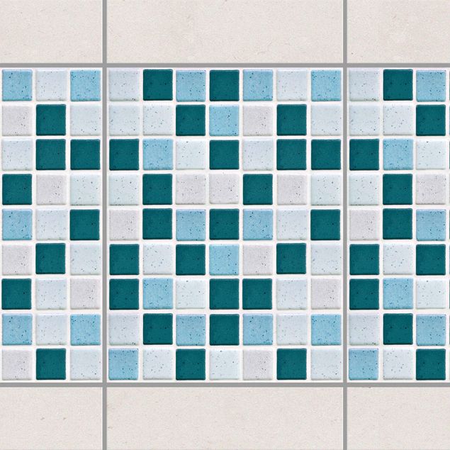Decoración de cocinas Mosaic Tiles Turquoise Blue