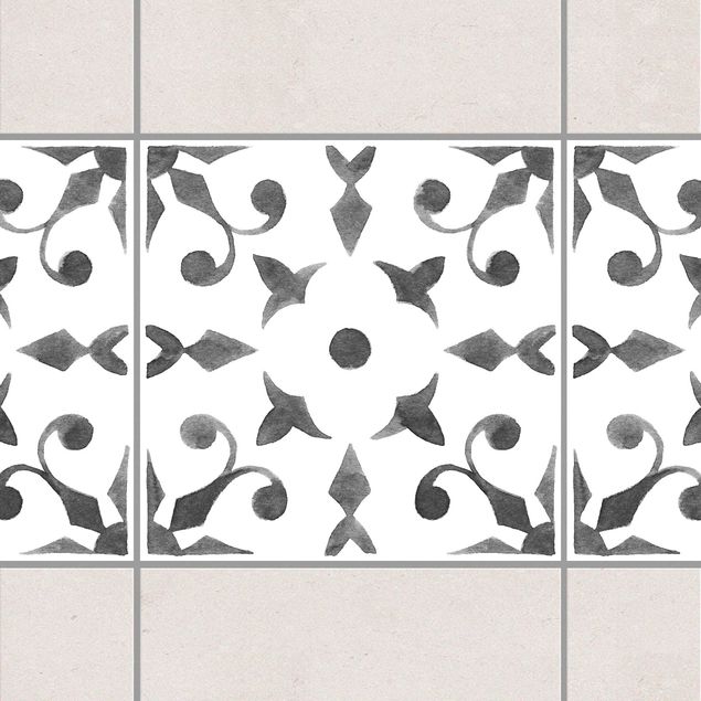 Decoración de cocinas Pattern Gray White Series No.6