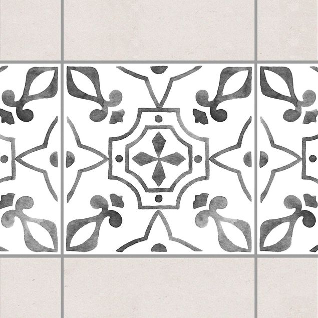 Decoración de cocinas Pattern Gray White Series No.9