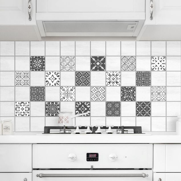 Adhesivos para azulejos Multicolour Pattern Gray White