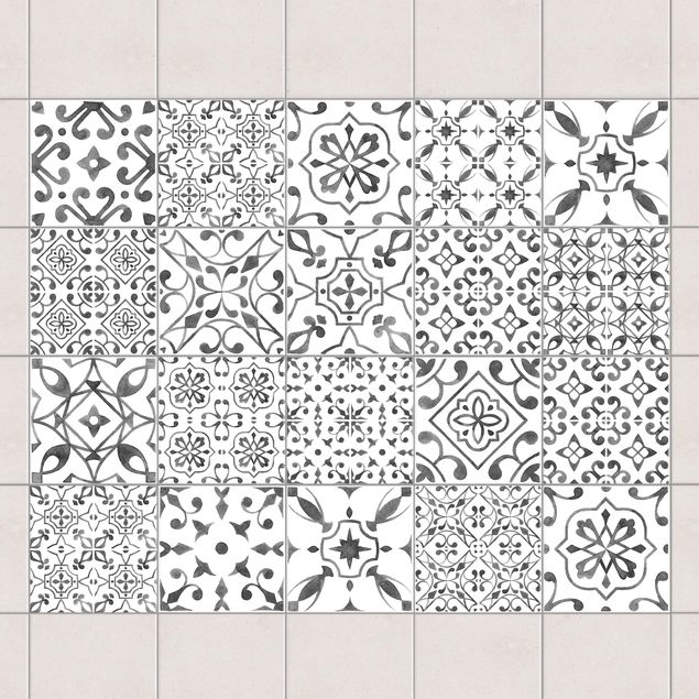 Decoración cocina Gray White Pattern Mix