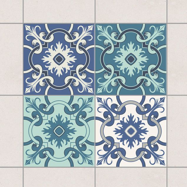 Decoración cocina 4 Spanish tiles turquoise