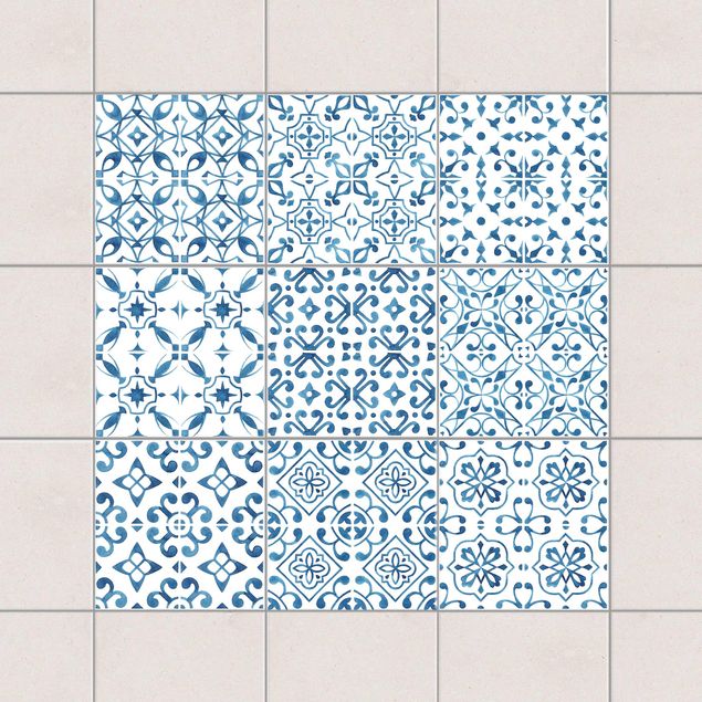 Decoración cocina Blue White Pattern Series