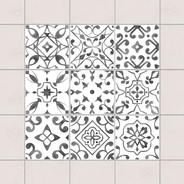Decoración cocina Pattern Gray White Set