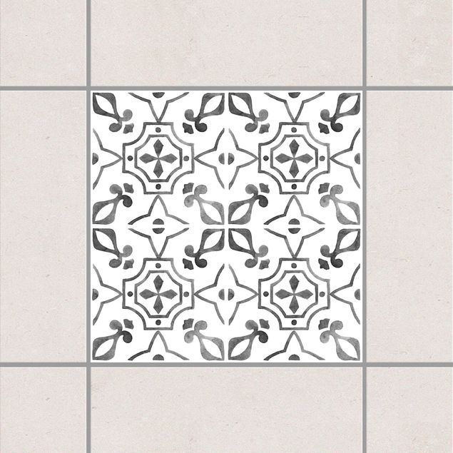 Decoración cocina Gray White Pattern Series No.9