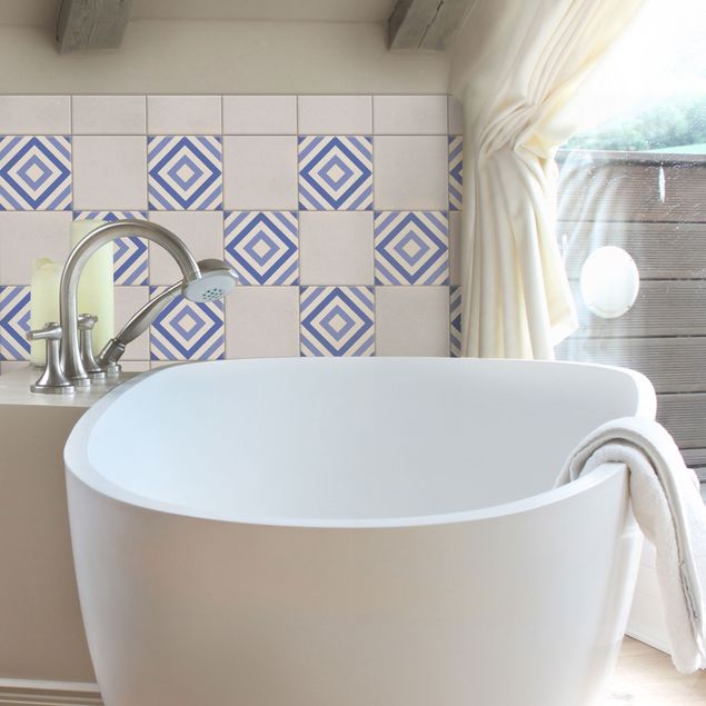Adhesivos para azulejos patrones Moroccan tile karo blue white