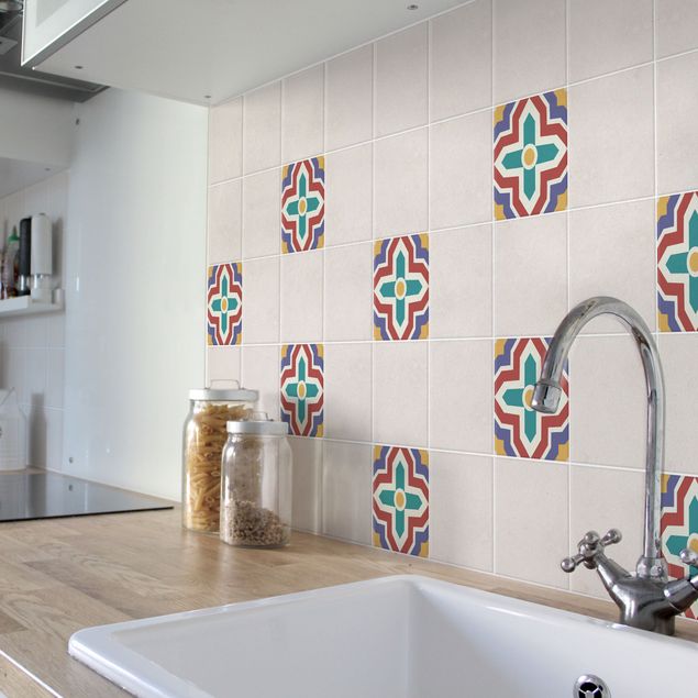 Adhesivos para azulejos patrones Moroccan tile crisscross pattern