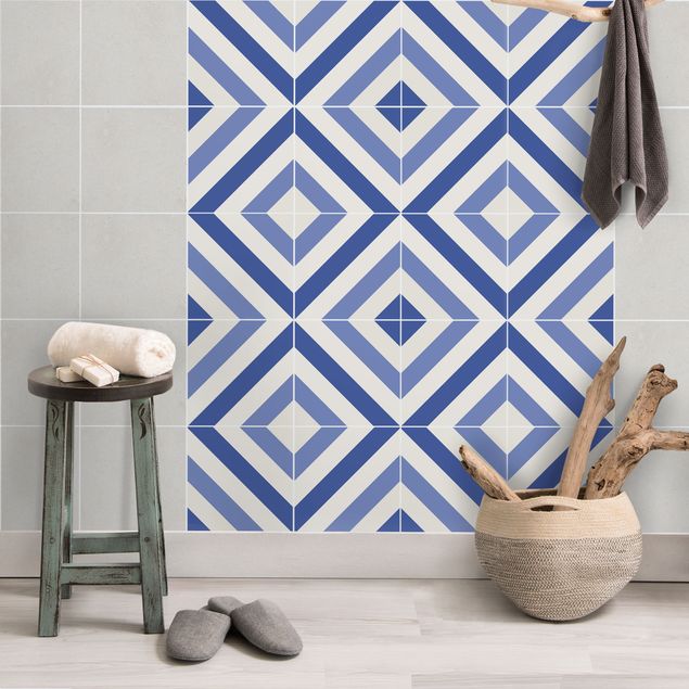 vinilo para azulejos cocina Tile Sticker Set - Moroccan tiled backsplash from 4 tiles