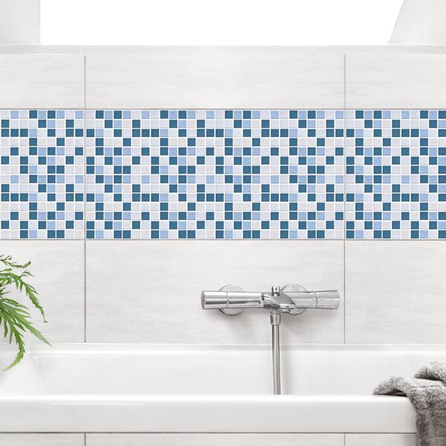 Adhesivos para azulejos mosaico Mosaic Tiles Blue Gray