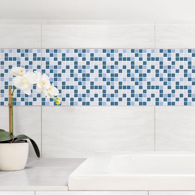 Adhesivos para azulejos efecto piedra Mosaic Tiles Blue Gray