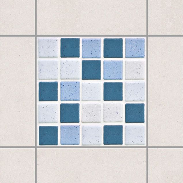 Decoración de cocinas Mosaic Tiles Blue Gray