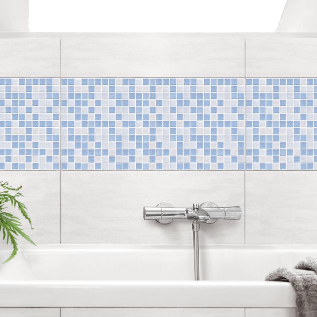 Adhesivos para azulejos patrones Mosaic Tiles Light Blue