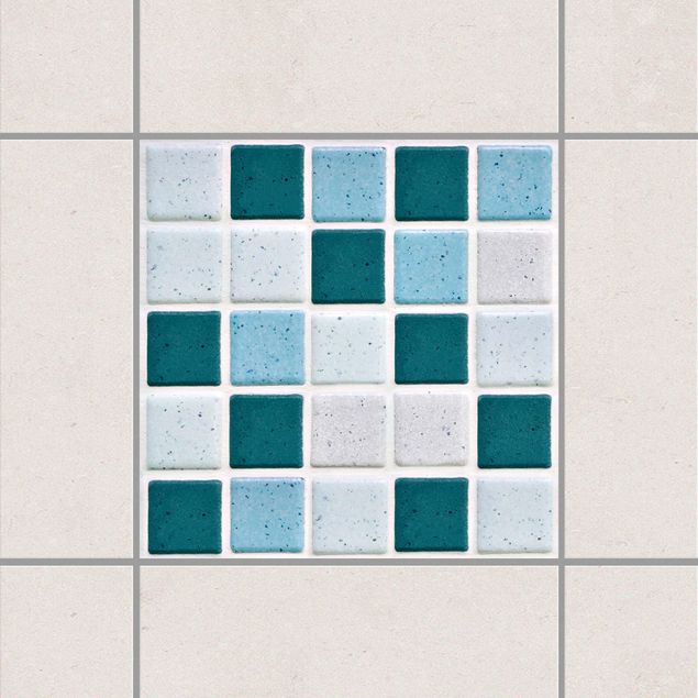 Decoración de cocinas Mosaic Tiles Turquoise Blue