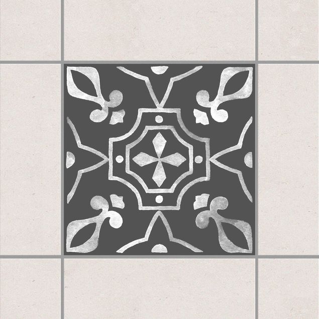 Decoración en la cocina Pattern Dark Gray White Series No.09