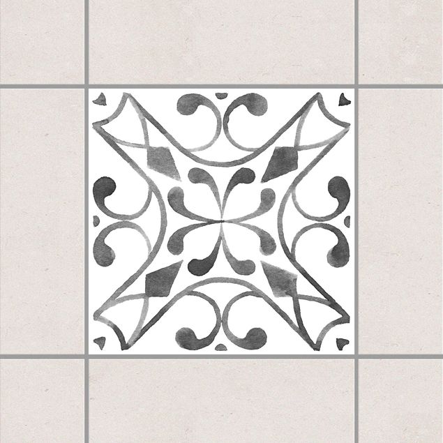 Adhesivos para azulejos Pattern Gray White Series No.3