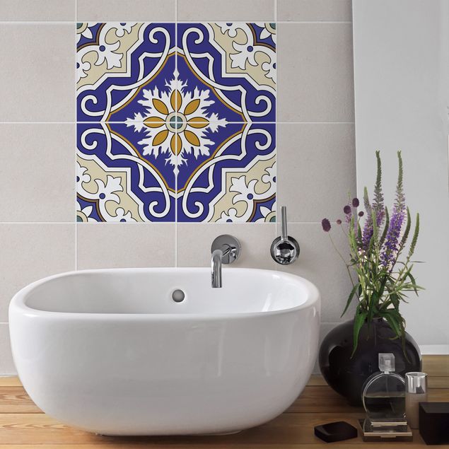 Adhesivos para azulejos patrones Tile Sticker Set - Ornament from 4 Spanish tiles