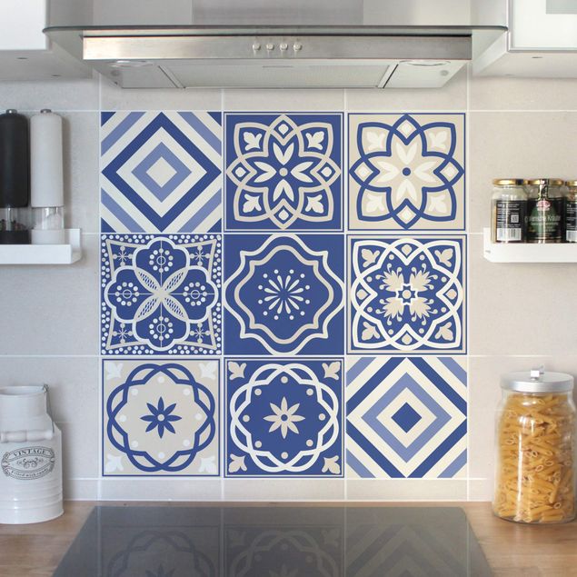 Adhesivos para azulejos patrones Portuguese tiles set
