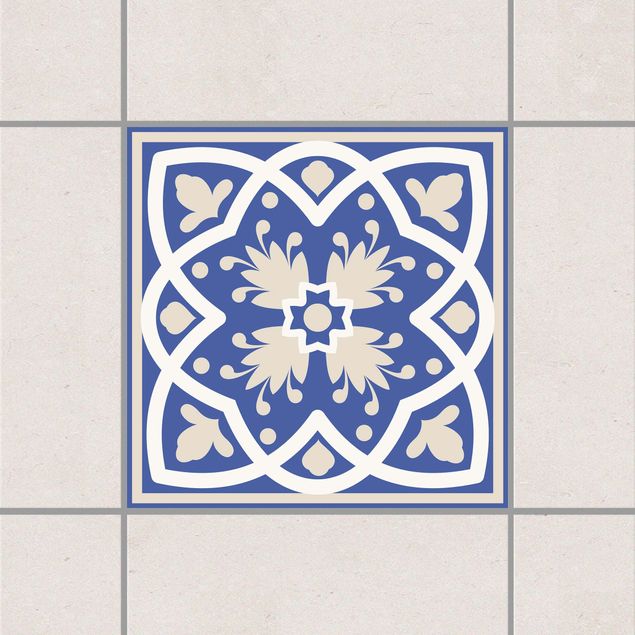 Decoración en la cocina Portuguese tile pattern blue