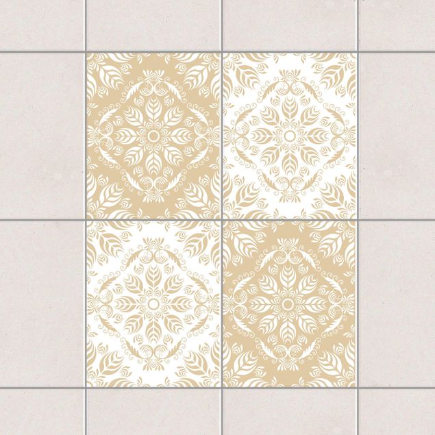 Adhesivos para azulejos patrones Rosamunde Light Brown Colour Set
