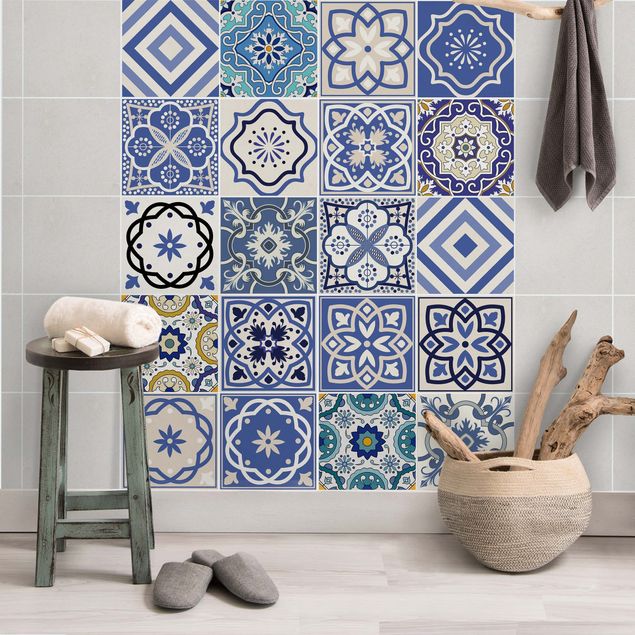 vinilos para cubrir azulejos baño 20 Mediterranean tiles