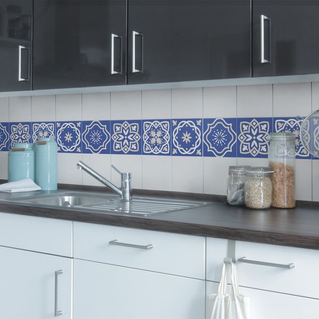 Vinilo azulejos cocina 4 Portuguese tiles blue