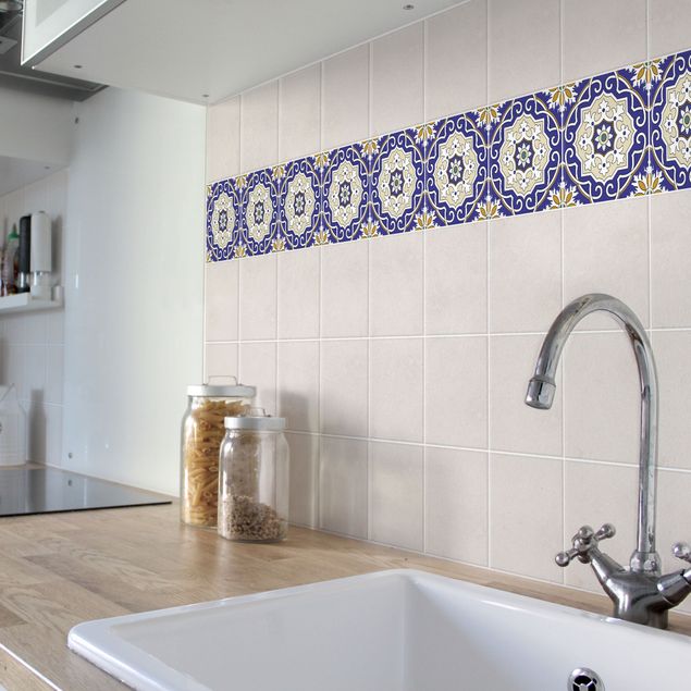 Adhesivos para azulejos en azul Spanish wall tile