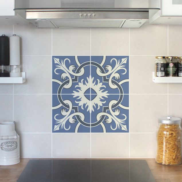 Adhesivos para azulejos en multicolor Spanish mirror tiles from 4 tiles
