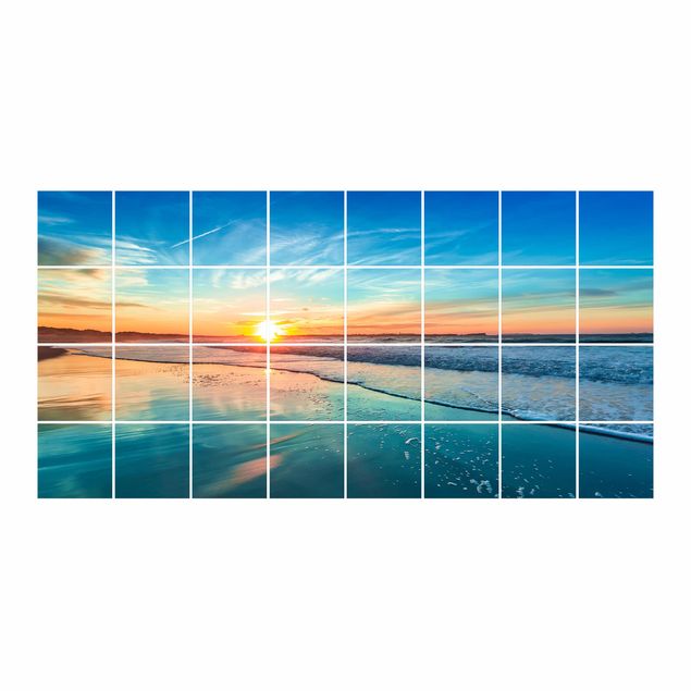 Adhesivos para azulejos Romantic Sunset By The Sea