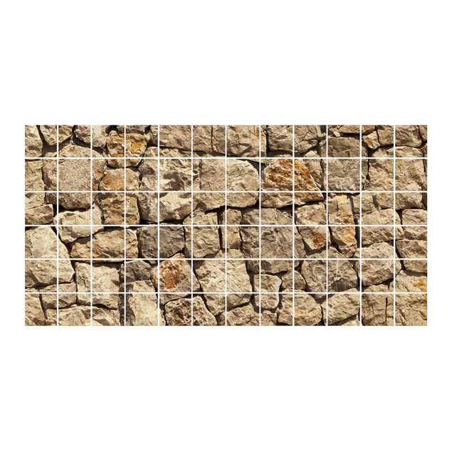 Adhesivos para azulejos efecto piedra Old Cobblestone Wall
