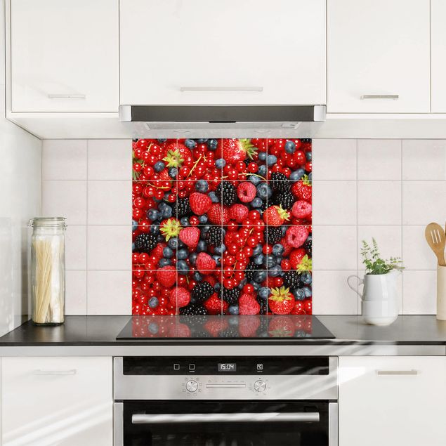 Vinilo azulejos cocina Fruity Berries