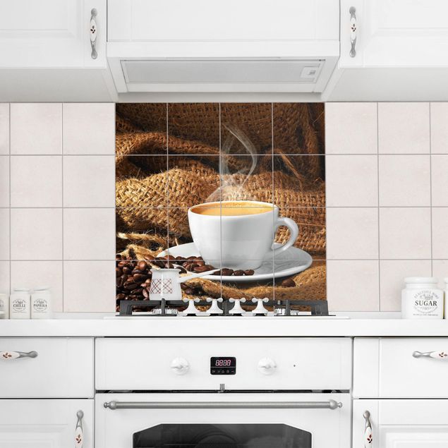 vinilos para cubrir azulejos baño Morning Coffee