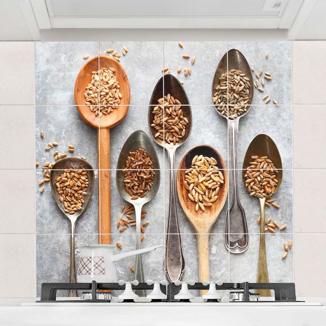 Decoración de cocinas Cereal Grains Spoon