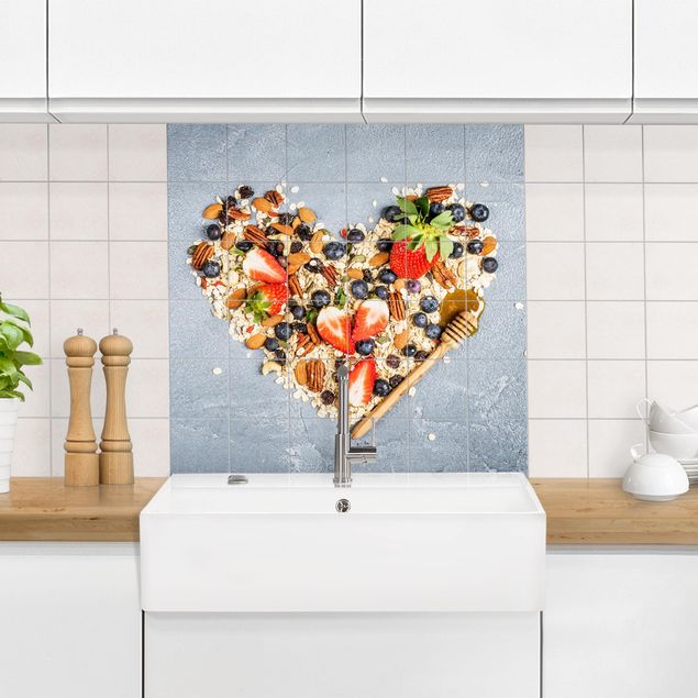 Vinilo azulejos cocina Heart Of Cereals