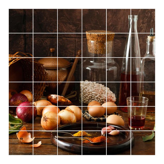 Adhesivos para azulejos en marrón Cooking Fragrances