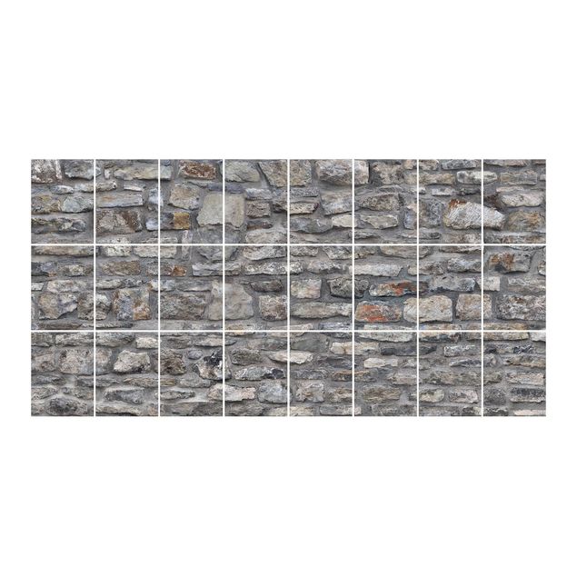 vinilo para azulejos Natural Stone Wallpaper Old Stone Wall