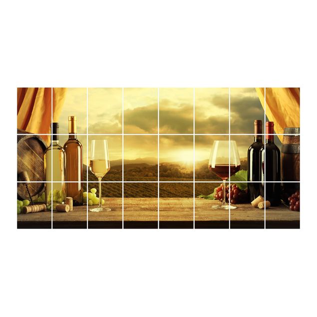 vinilo para azulejos Wine With A View