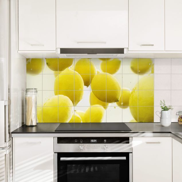 Adhesivos para azulejos en amarillo Lemons In Water