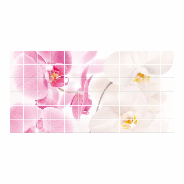 Adhesivos para azulejos Tile Mural Delicate Orchids