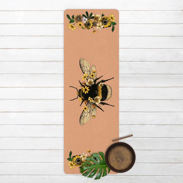 Alfombras modernas Floral Bumblebee
