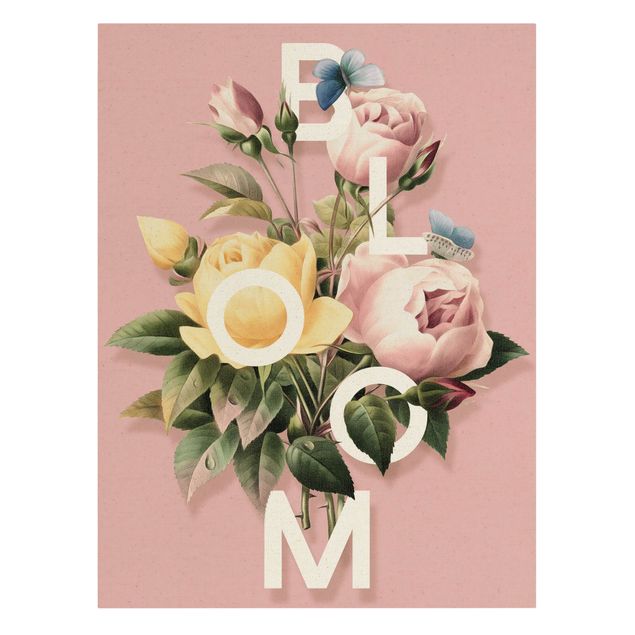 Cuadros de flores modernos Florale Typography - Bloom