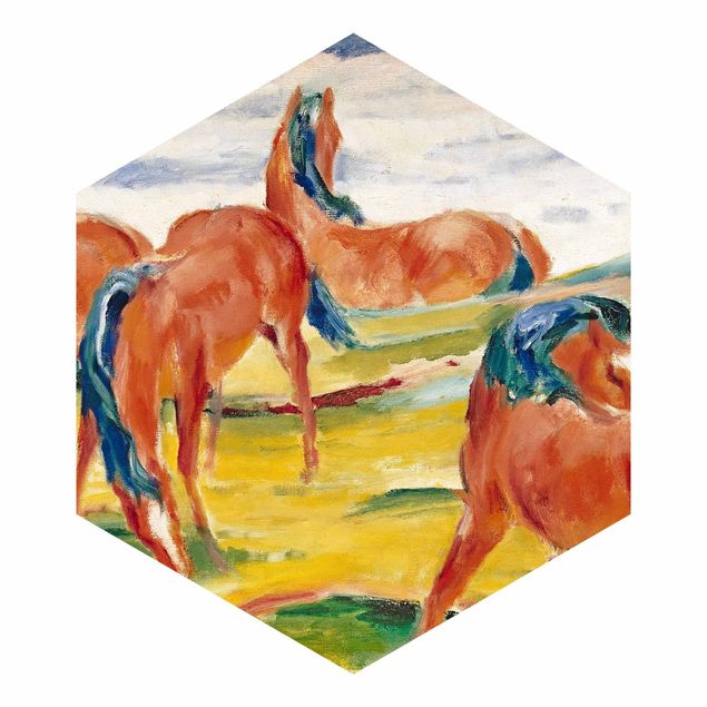 Papeles pintados modernos Franz Marc - Grazing Horses