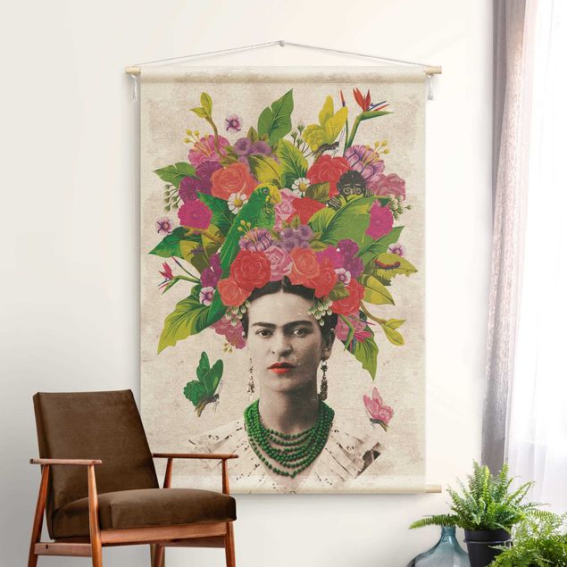 Tapices modernos Frida Kahlo - Flower Portrait