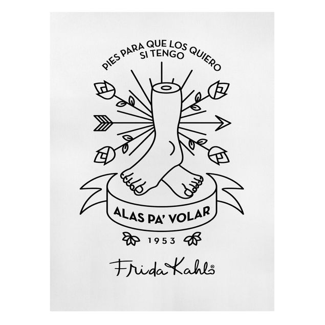 Cuadros a blanco y negro Frida Kahlo Alas pa´ Volar