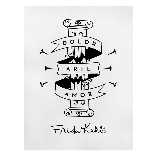 Cuadros en blanco y negro Frida Kahlo Dolor Arte Amor