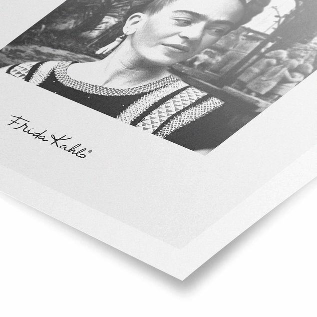 Cuadros modernos blanco y negro Frida Kahlo Photograph Portrait In The Garden