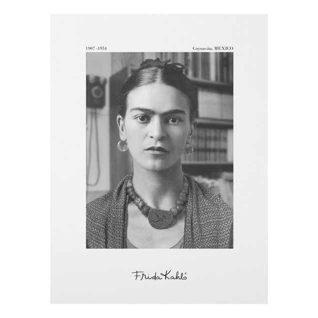 Cuadros modernos blanco y negro Frida Kahlo Photograph Portrait In The House