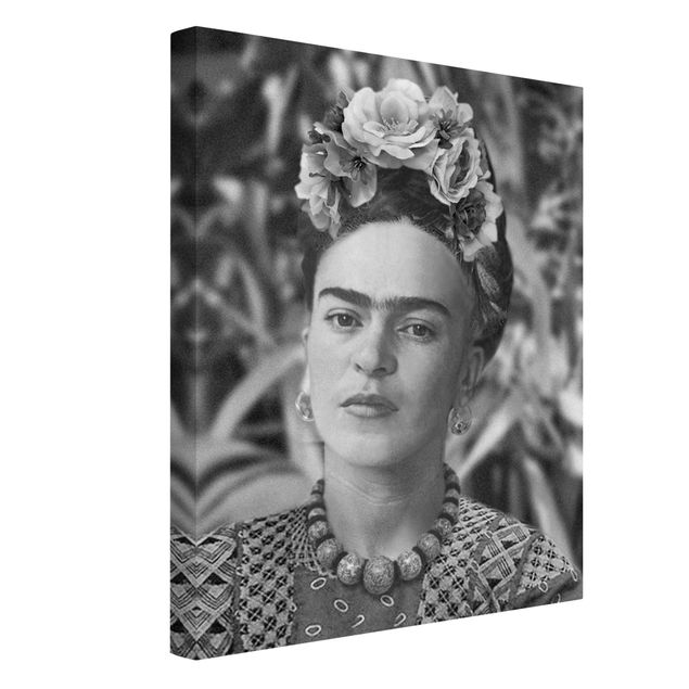 Láminas de cuadros famosos Frida Kahlo Photograph Portrait With Flower Crown